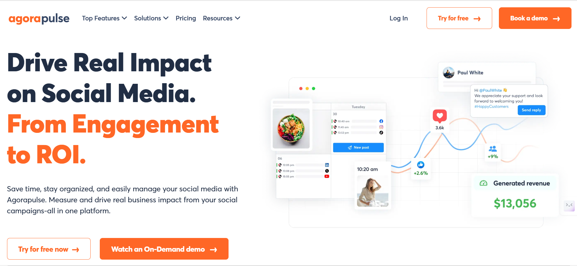agorapulse landing page 