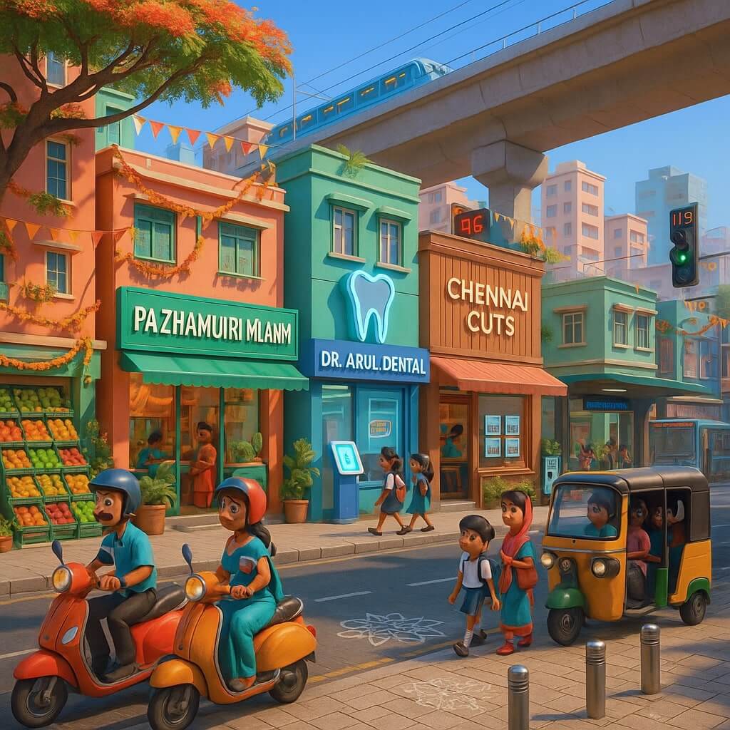 Illustration of small business owner using AI video ads to attract customers