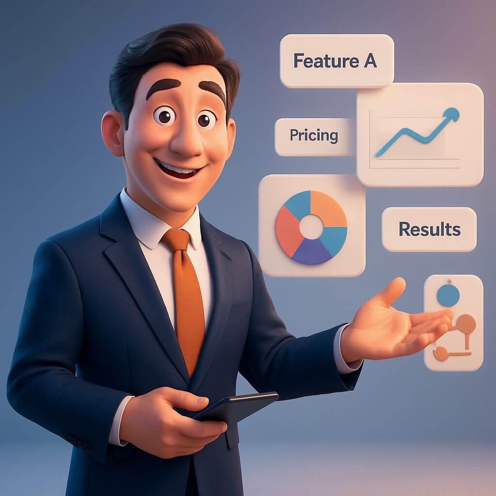 AI avatar delivering an explainer video for business promotion