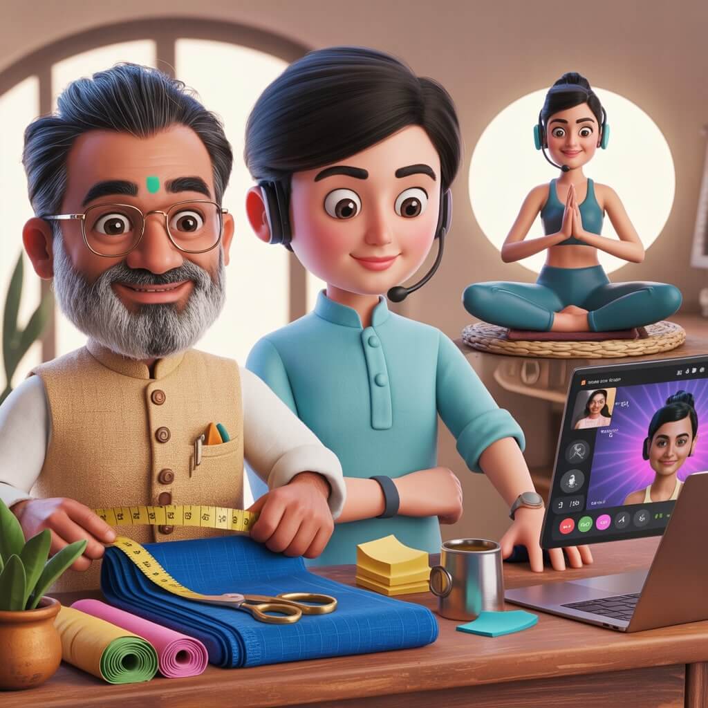 AI-powered video ad helping a solo entrepreneur promote services and build personal brand