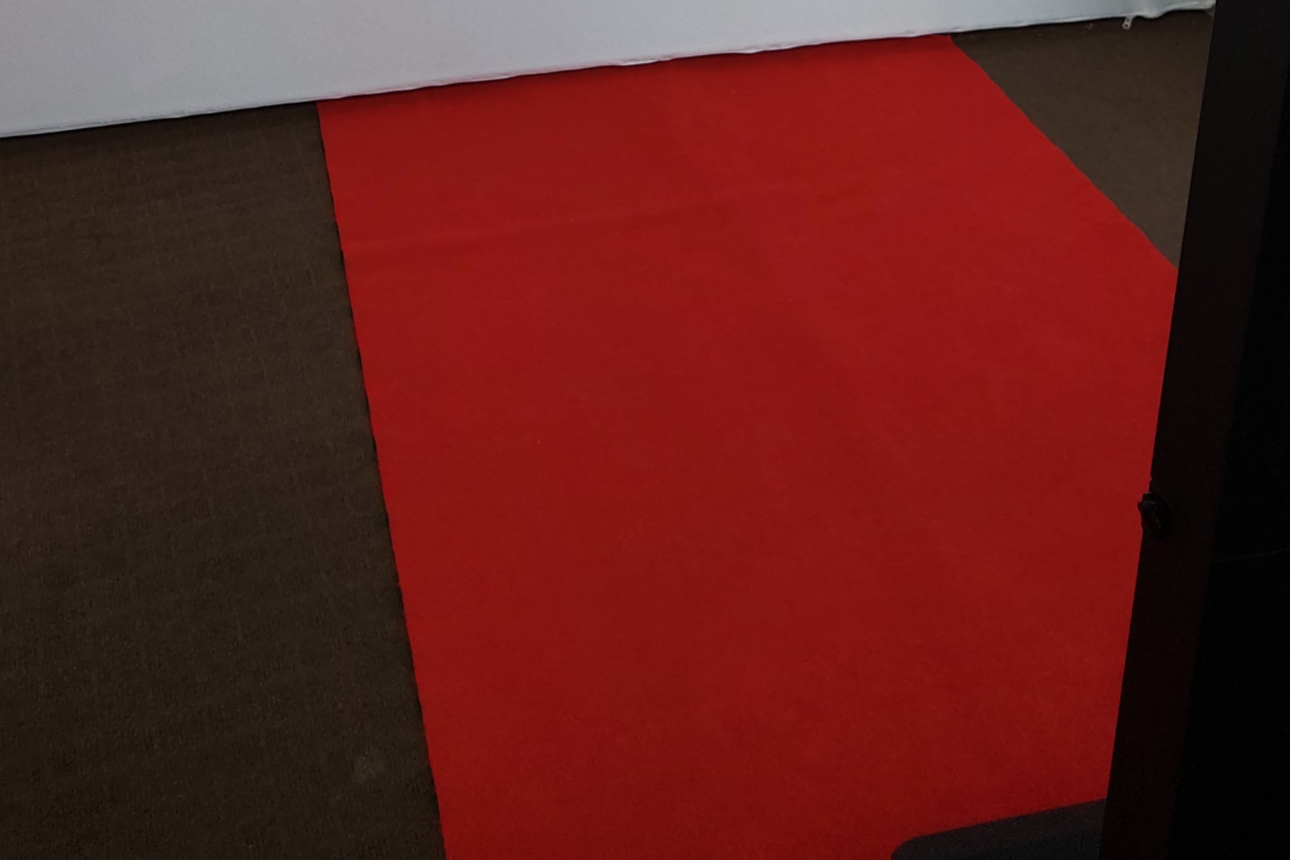 Red carpet for photo booth