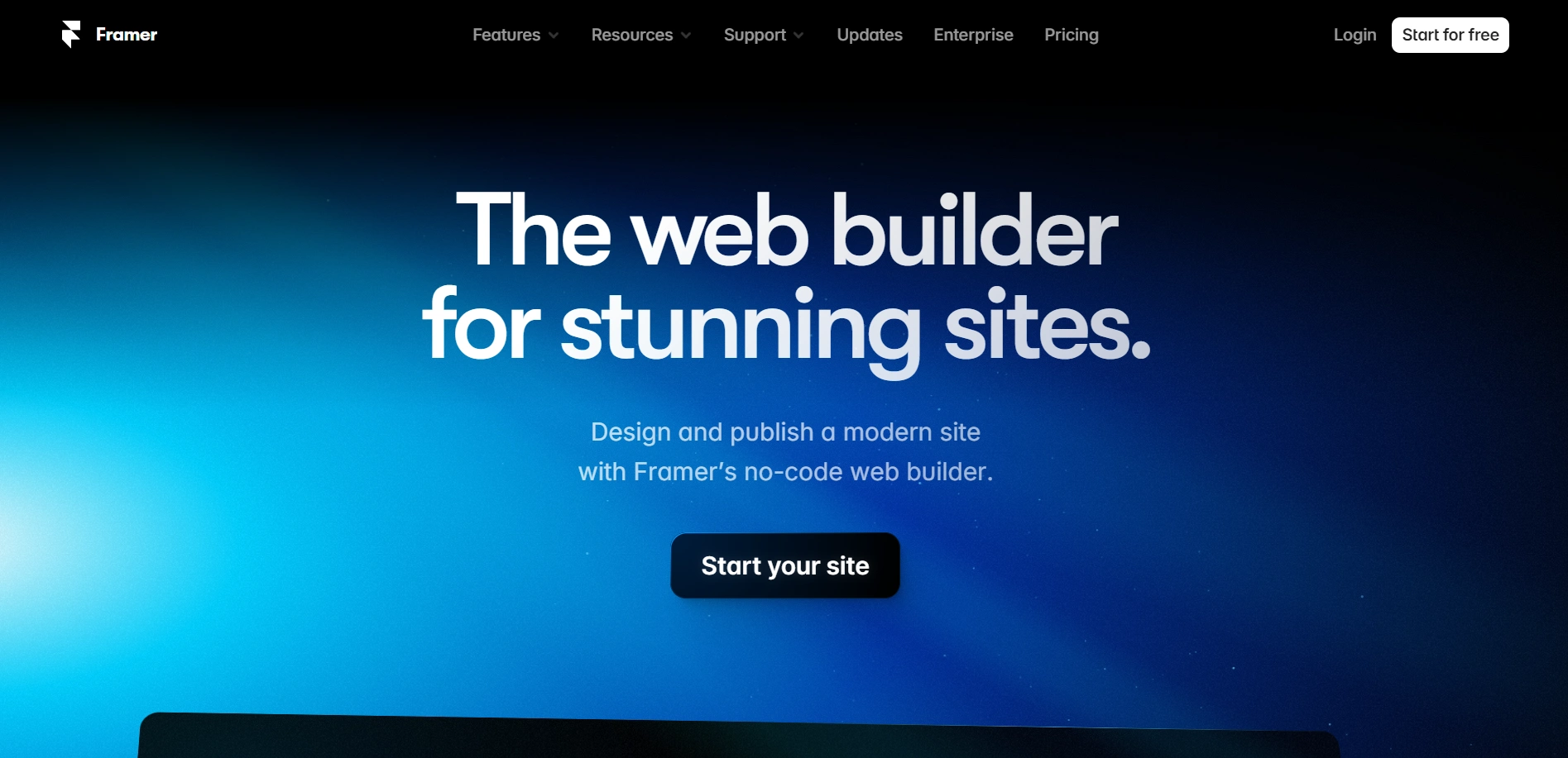 Landing Page Of Framer