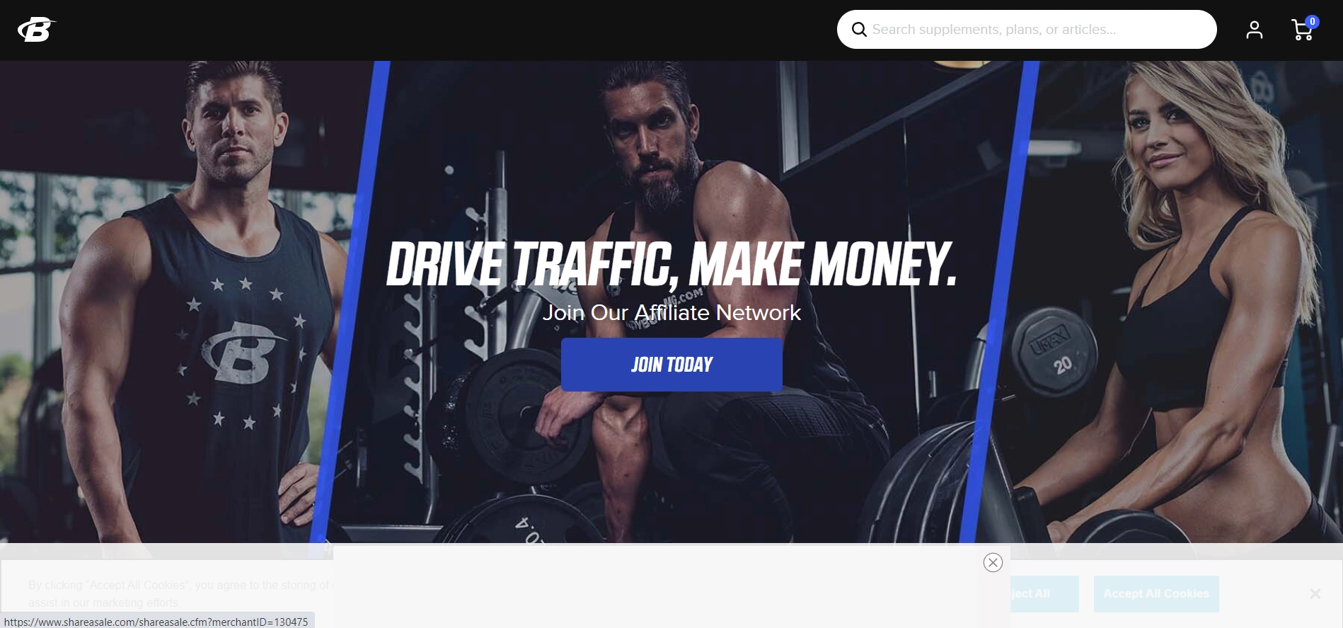 BodyBuilding.com Landing Page 