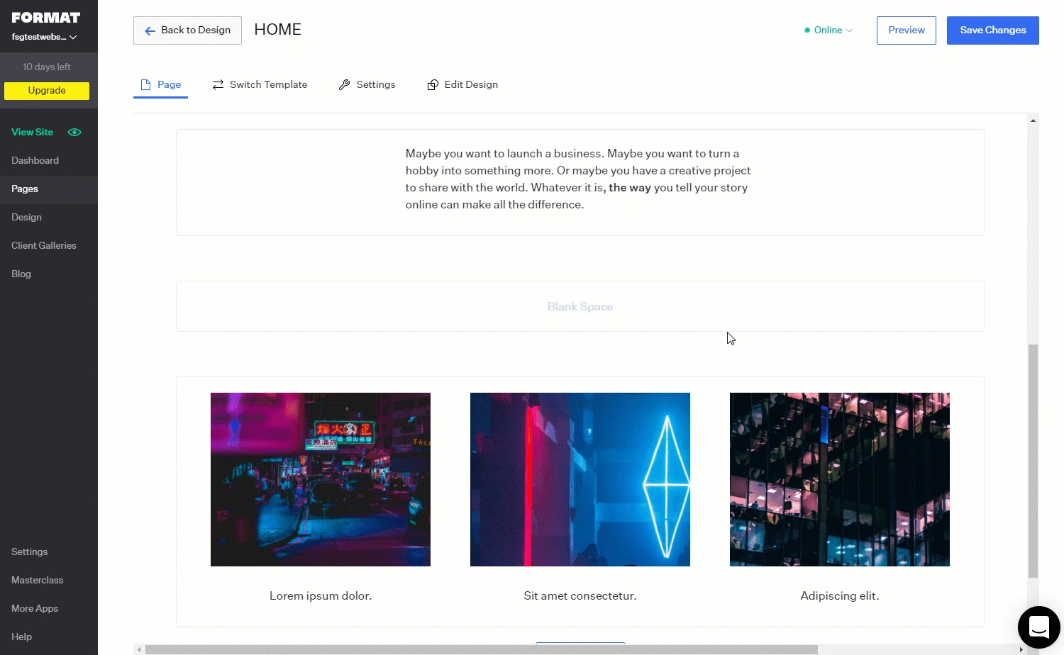 Landing Page Of Format