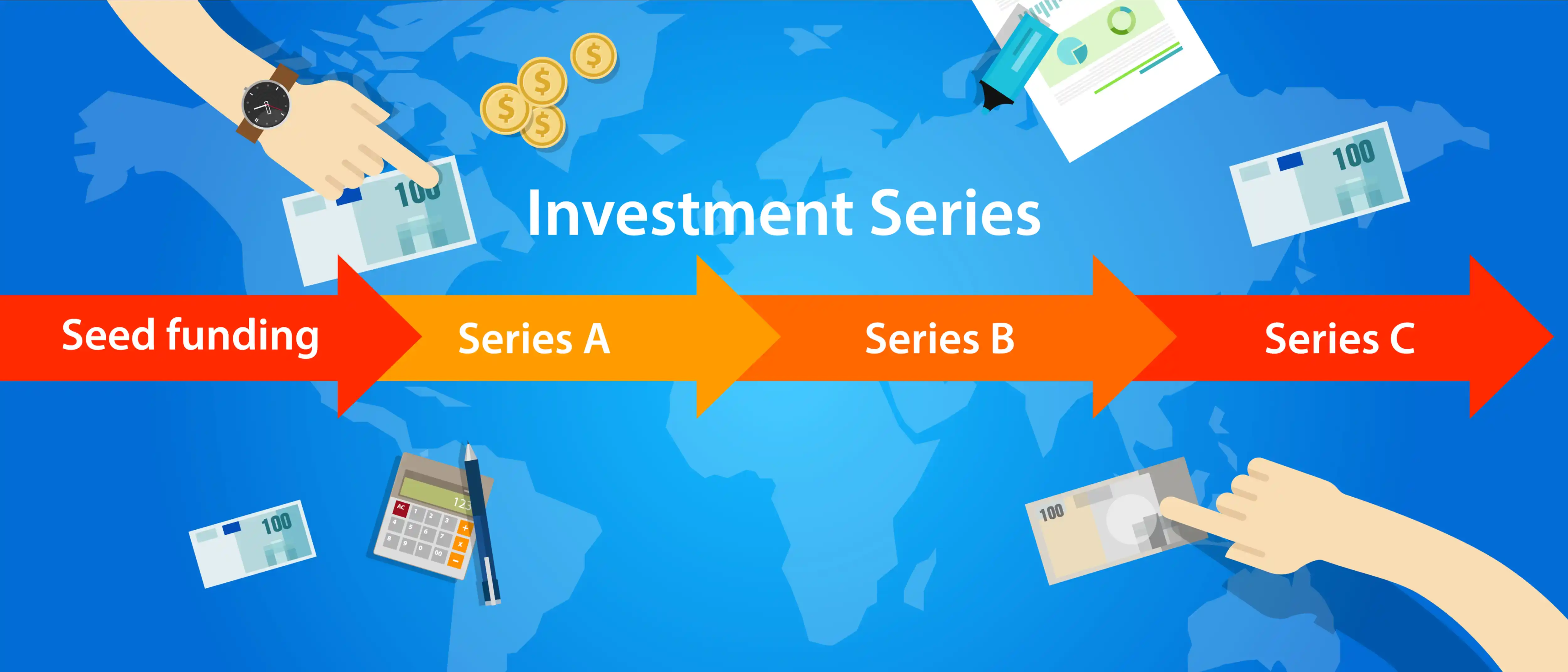 An illustration of showing investment series