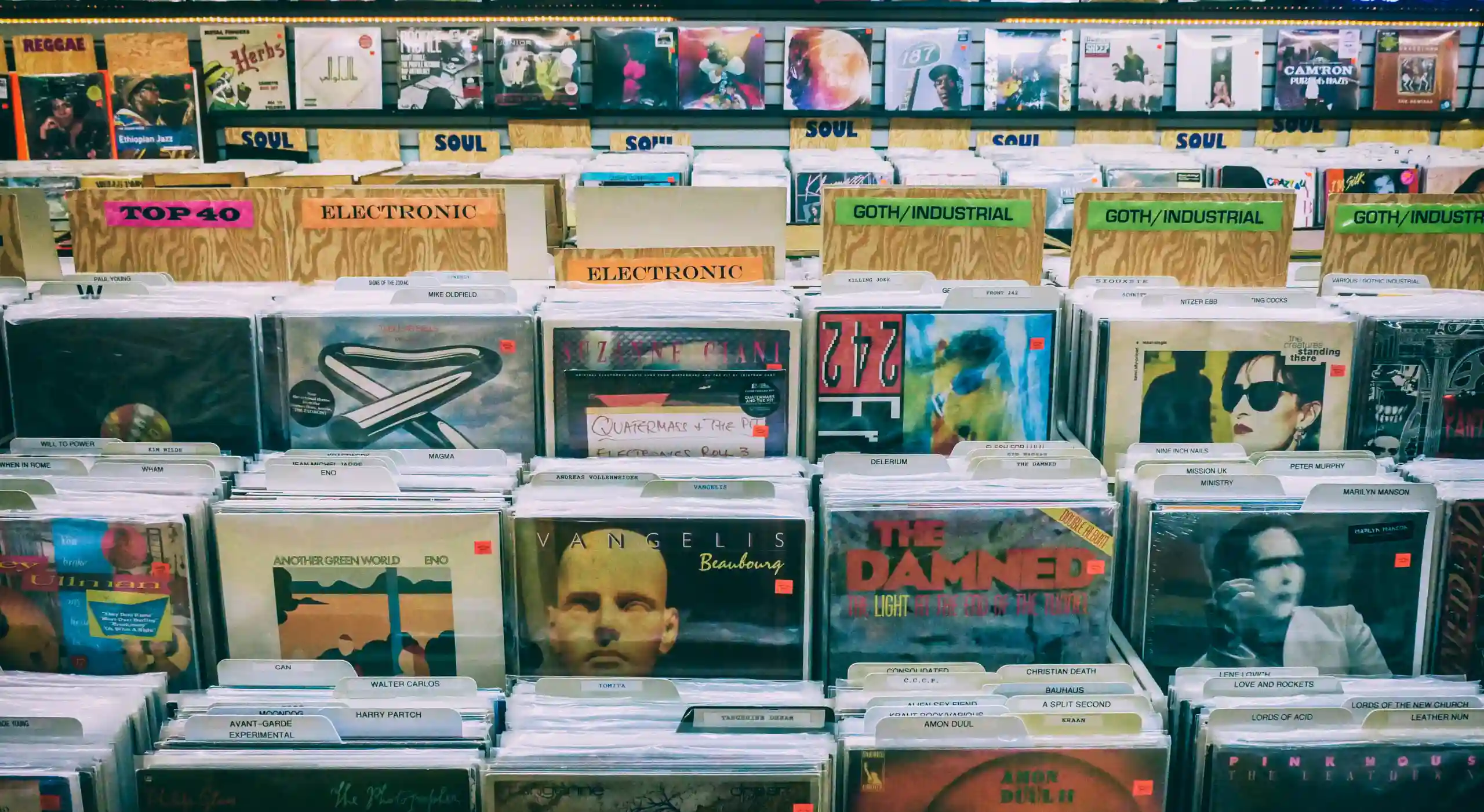 vinyl music store