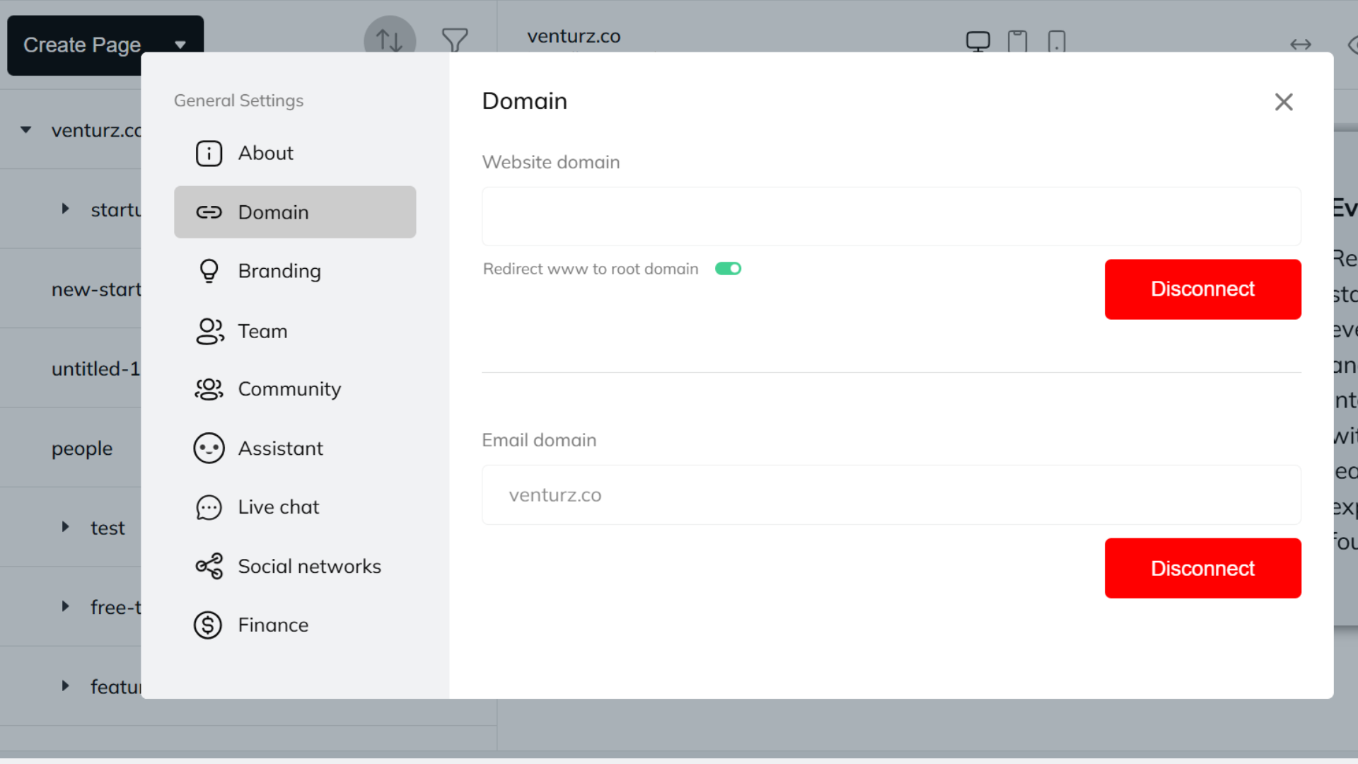 An image showing the option of adding team members to your inbox on Venturz