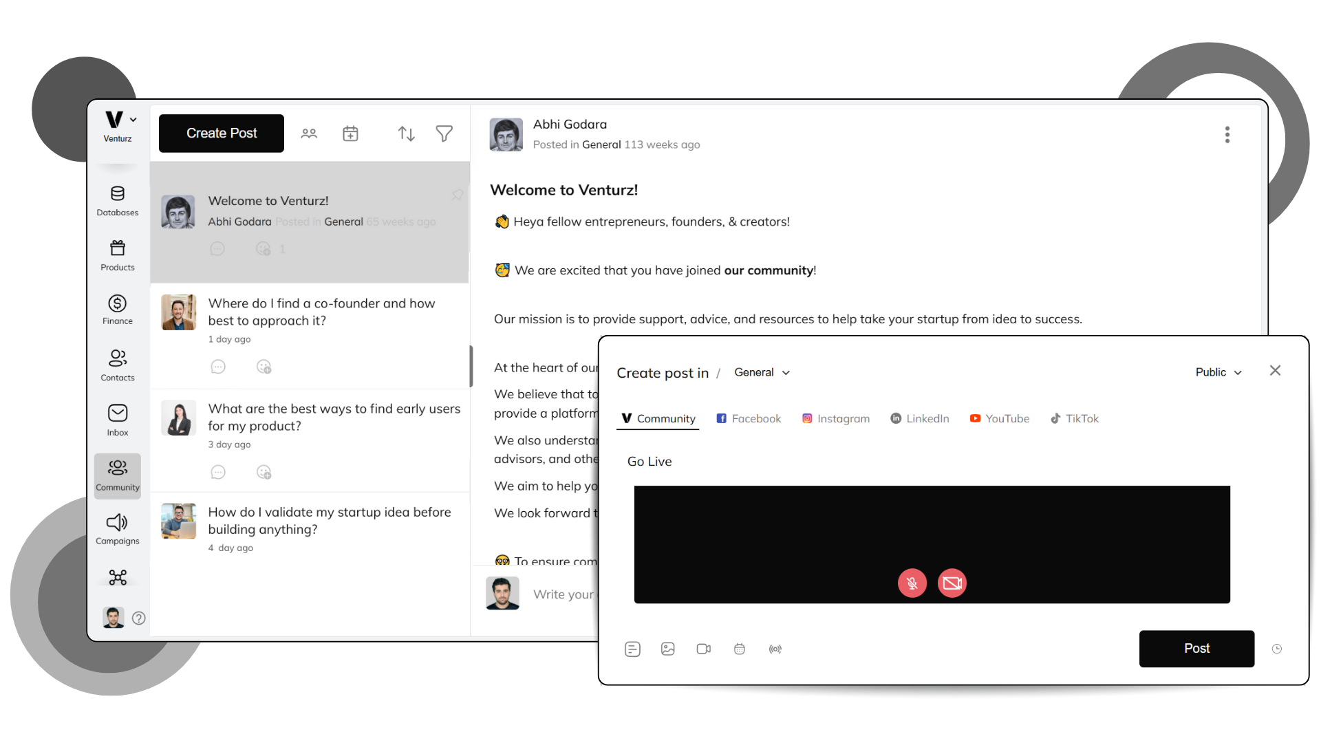 Venturz Live Streaming Platform