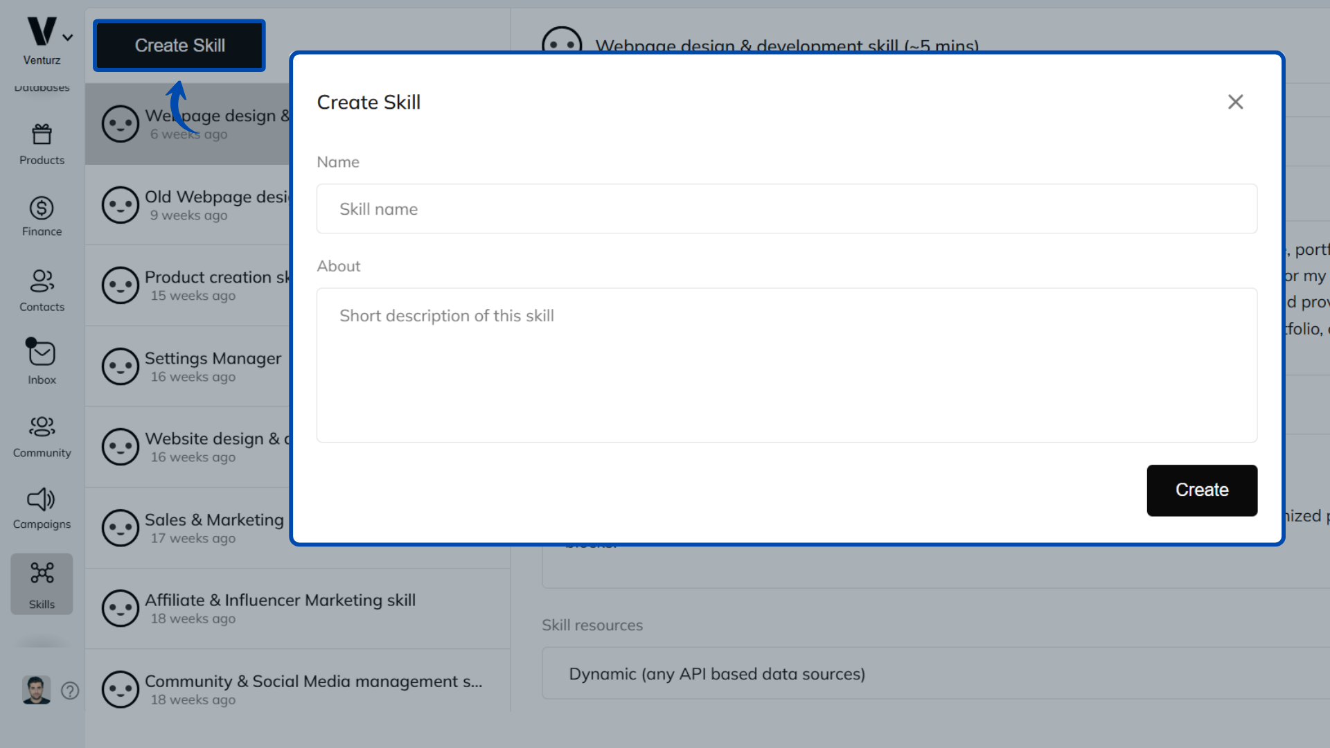 An Image Showing Generating Welcome Email Using AI On Venturz