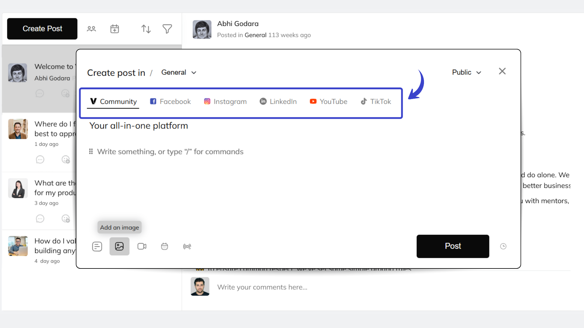 An image showing the option to track interactions and communication in CRM on Venturz