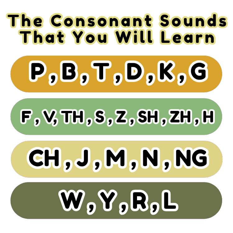 Consonants Clarity sound groups